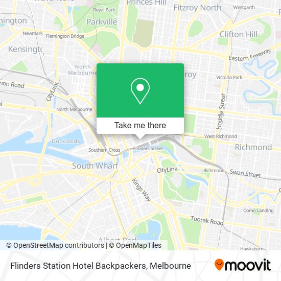 Mapa Flinders Station Hotel Backpackers