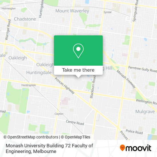 Monash University Building 72 Faculty of Engineering map