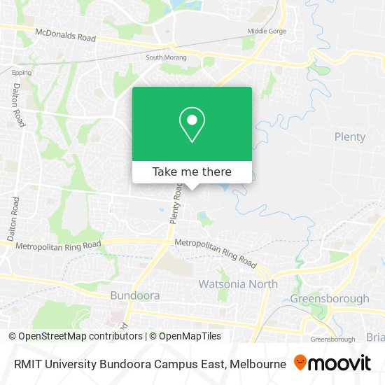 RMIT University Bundoora Campus East map