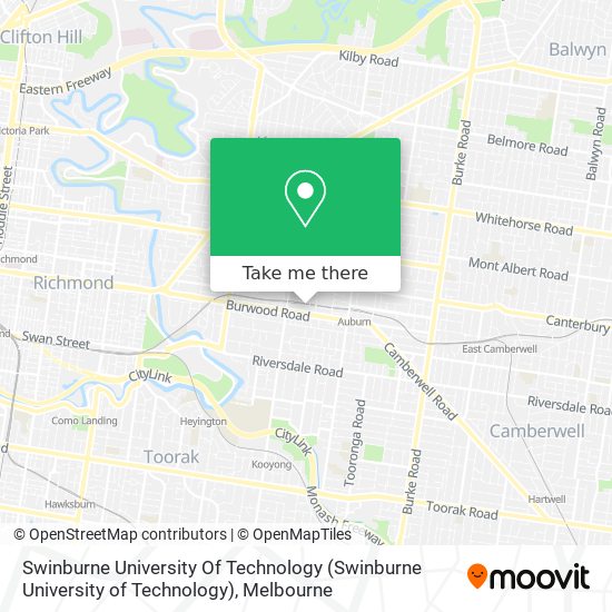 Mapa Swinburne University Of Technology