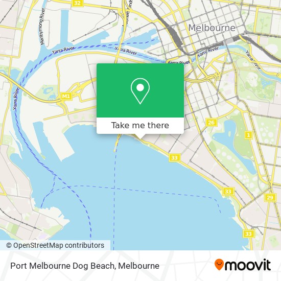 Port Melbourne Dog Beach map