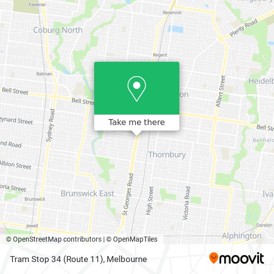 Tram Stop 34 (Route 11) map