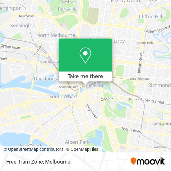 Free Tram Zone map