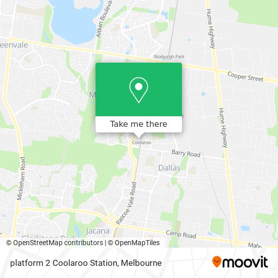 platform 2 Coolaroo Station map