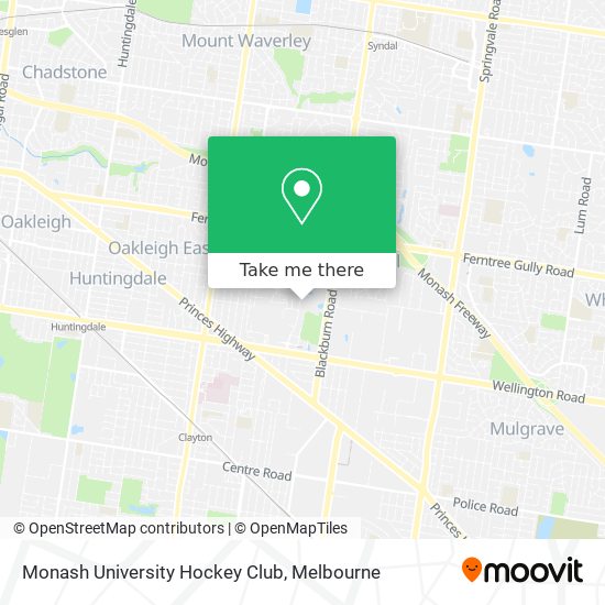 Mapa Monash University Hockey Club