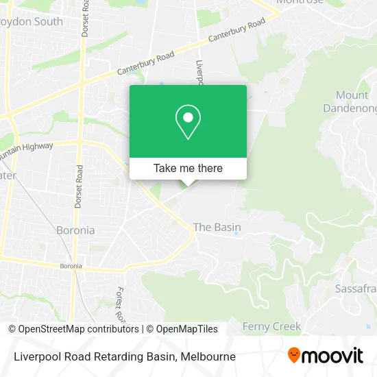 Liverpool Road Retarding Basin map