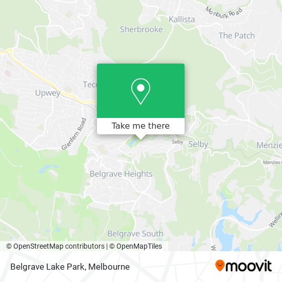 Belgrave Lake Park map