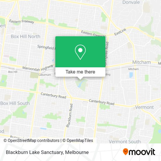 Blackburn Lake Sanctuary map