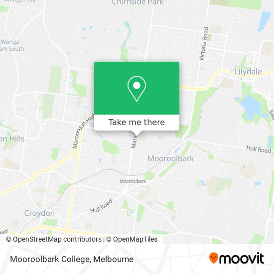 Mapa Mooroolbark College