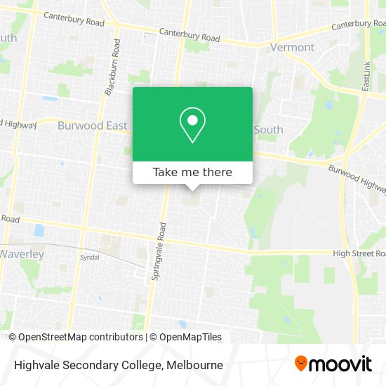 Mapa Highvale Secondary College