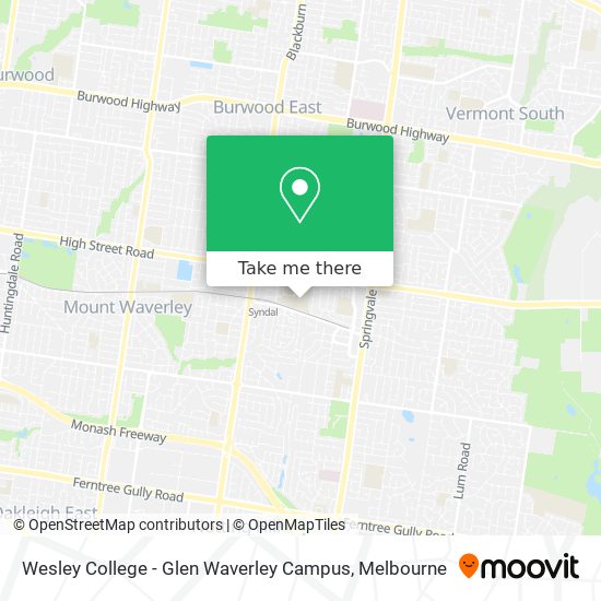 Wesley College - Glen Waverley Campus map