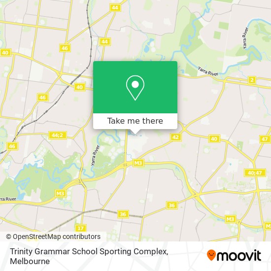 Trinity Grammar School Sporting Complex map