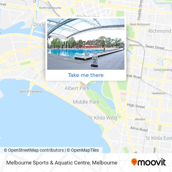 Mapa Melbourne Sports & Aquatic Centre