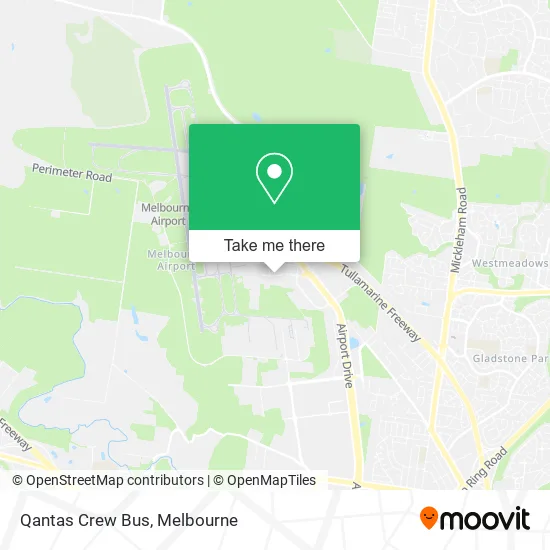 Qantas Crew Bus map