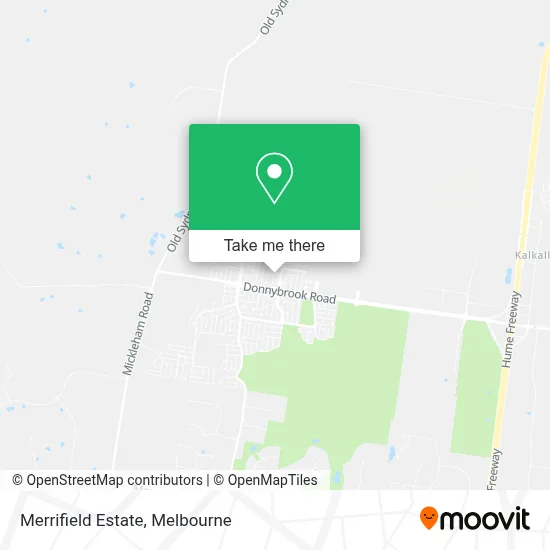 Mapa Merrifield Estate