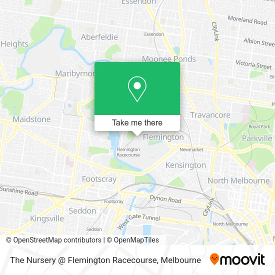 Mapa The Nursery @ Flemington Racecourse