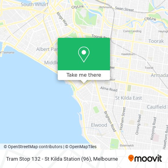 Tram Stop 132 - St Kilda Station (96) map
