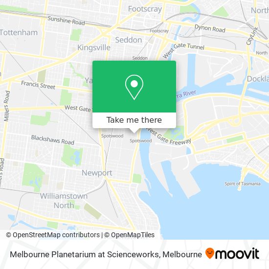 Melbourne Planetarium at Scienceworks map