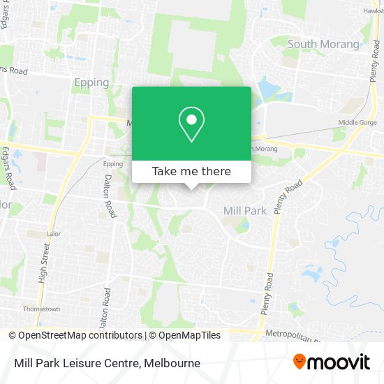 Mill Park Leisure Centre map