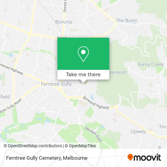 Ferntree Gully Cemetery map