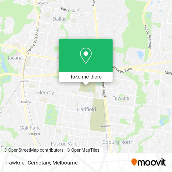 Fawkner Cemetary map