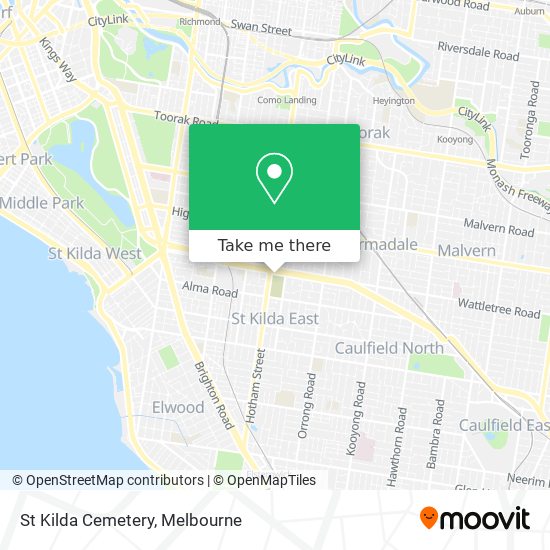 Mapa St Kilda Cemetery