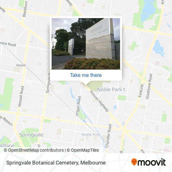 Springvale Botanical Cemetery map