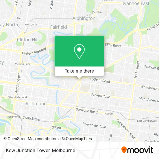 Mapa Kew Junction Tower