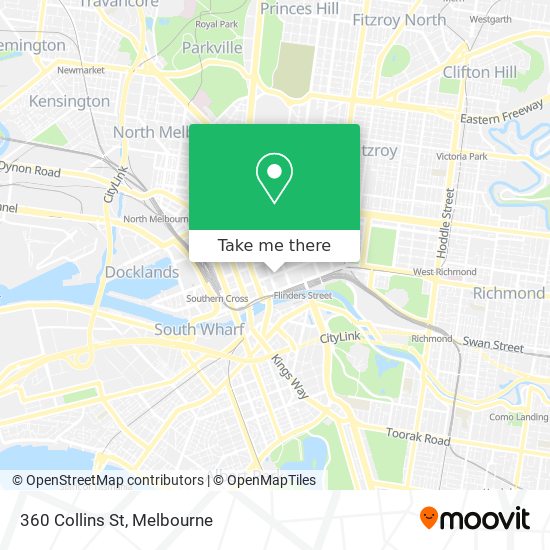 360 Collins St map
