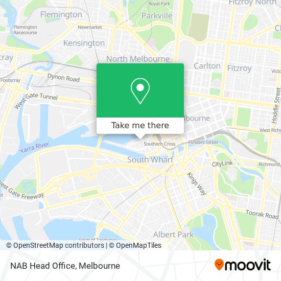 NAB Head Office map
