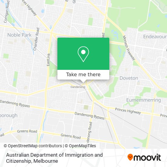 Mapa Australian Department of Immigration and Citizenship