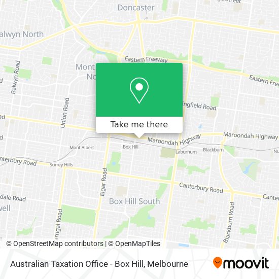 Mapa Australian Taxation Office - Box Hill