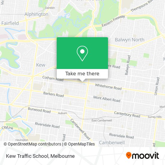 Kew Traffic School map