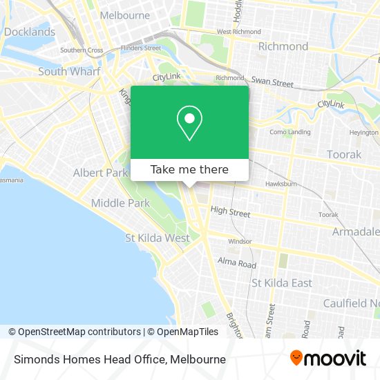 Mapa Simonds Homes Head Office
