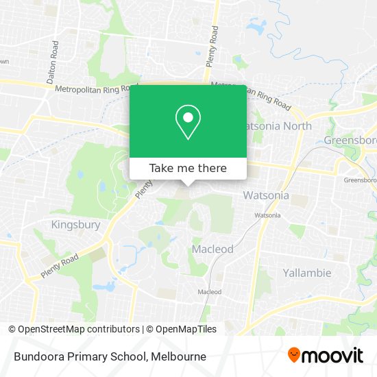 Bundoora Primary School map