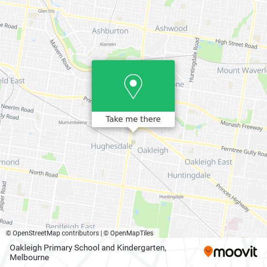 Mapa Oakleigh Primary School and Kindergarten