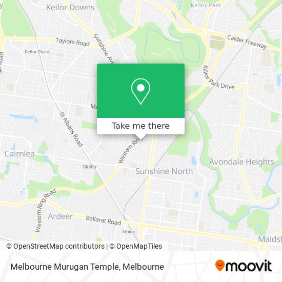 Melbourne Murugan Temple map