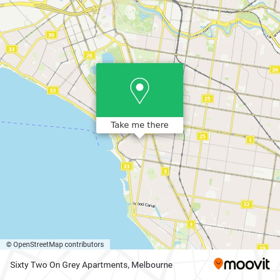 Mapa Sixty Two On Grey Apartments