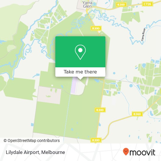 Lilydale Airport map