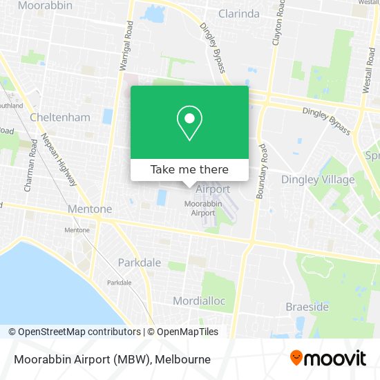 Mapa Moorabbin Airport (MBW)