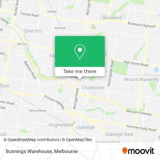 Bunnings Warehouse map