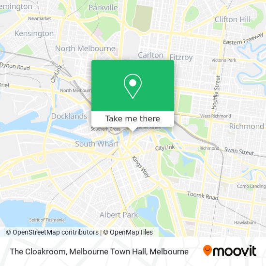 The Cloakroom, Melbourne Town Hall map