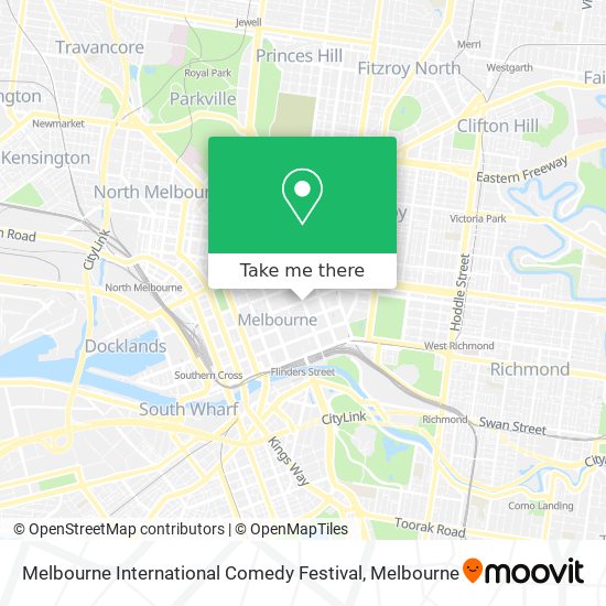 Mapa Melbourne International Comedy Festival