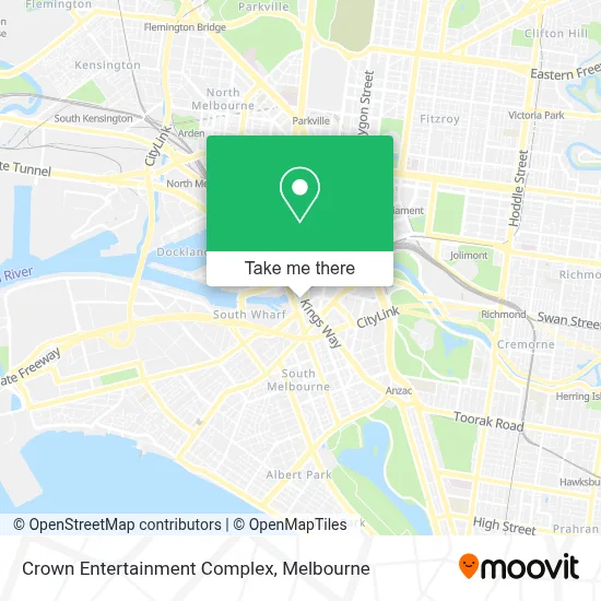 Mapa Crown Entertainment Complex