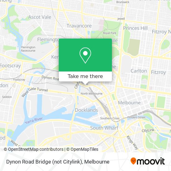 Dynon Road Bridge (not Citylink) map