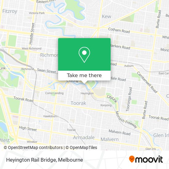 Heyington Rail Bridge map