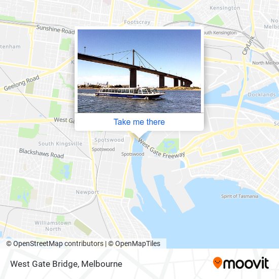 West Gate Bridge map