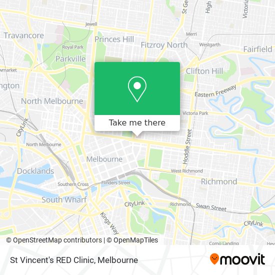 St Vincent's RED Clinic map