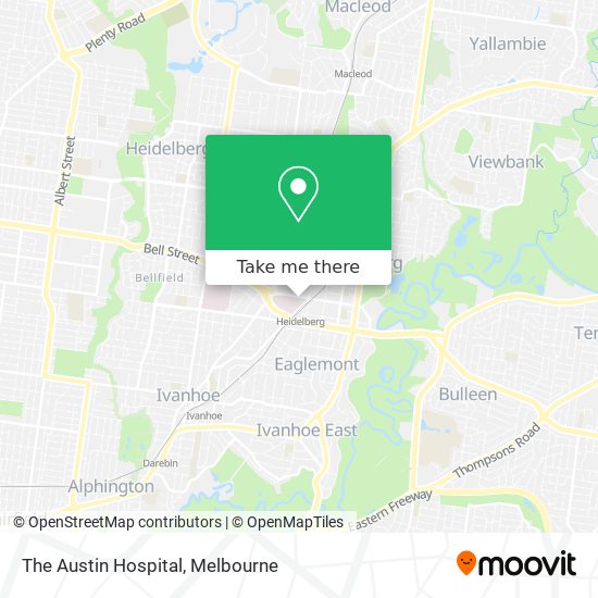 The Austin Hospital map