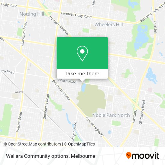 Wallara Community options map